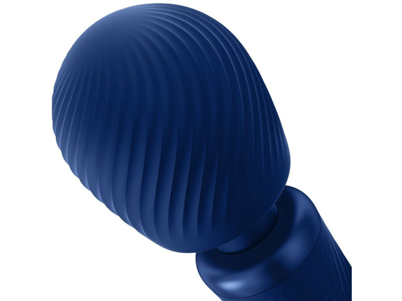 FUN FACTORY - VIM SILICONE RECHARGEABLE VIBRATING WEIGHTED RUMBLE WAND MIDNIGHT BLUE