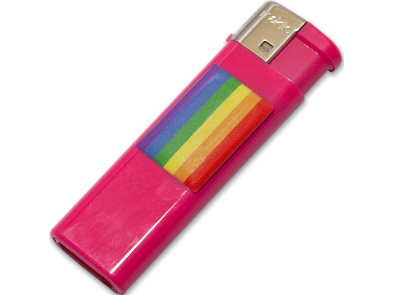 PRIDE - LIGHTER FUSCIA WITH LGBT FLAG