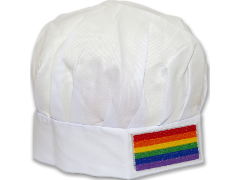 PRIDE - LGBT FLAG COOKS HAT WITH LGBT FLAG