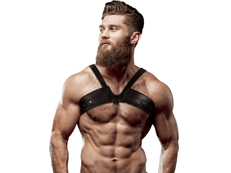 FETISH SUBMISSIVE ATTITUDE - MEN´S BRIGADE ECO-LEATHER CHEST HARNESS