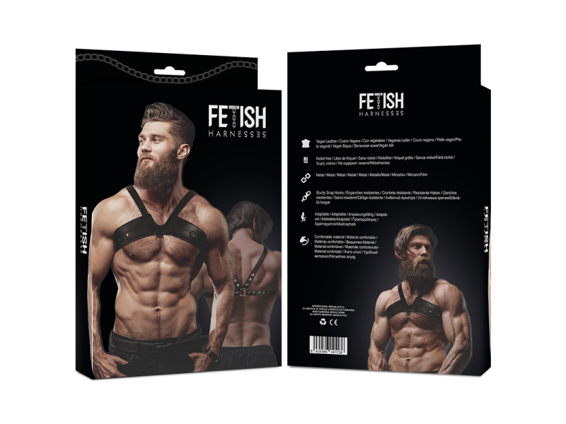 FETISH SUBMISSIVE ATTITUDE - MEN´S BRIGADE ECO-LEATHER CHEST HARNESS