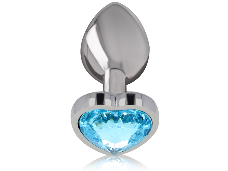 INTENSE - ALUMINUM METAL ANAL PLUG BLUE HEART SIZE S