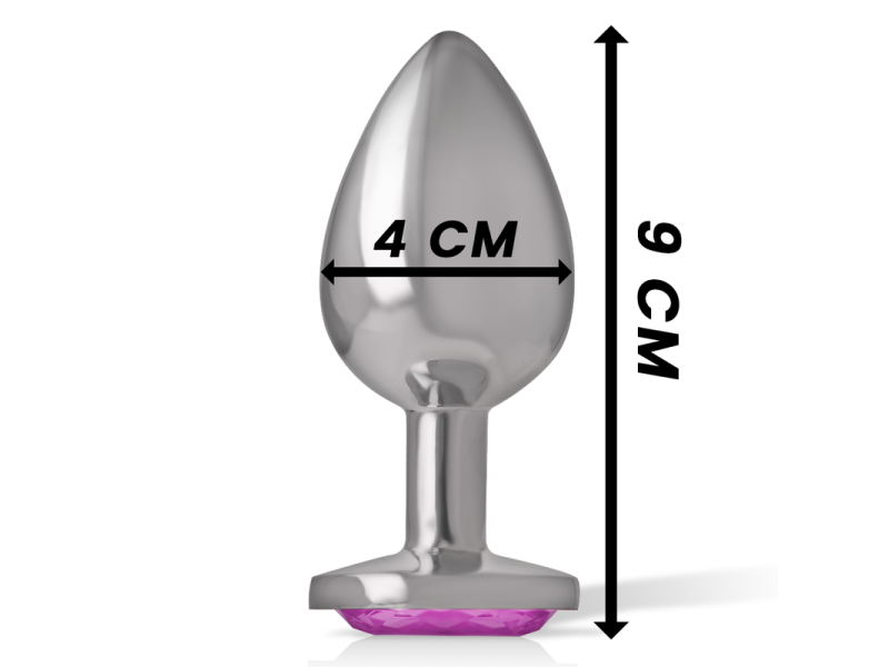 INTENSE - ALUMINUM METAL ANAL PLUG PINK HEART SIZE L