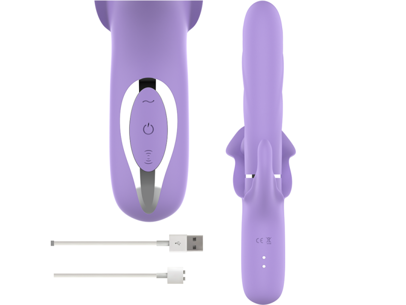 INTENSE - BILLIE MULTIFUNCTION RECHARGEABLE VIBRATOR SUCTION & PULSING PURPLE