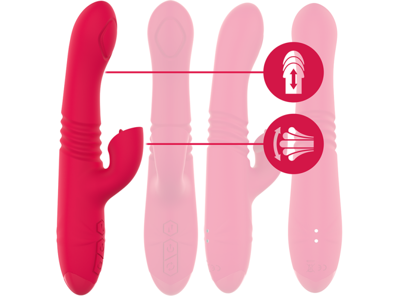 INTENSE - DUA MULTIFUNCTION RECHARGEABLE UP & DOWN VIBRATOR WITH RED TONGUE