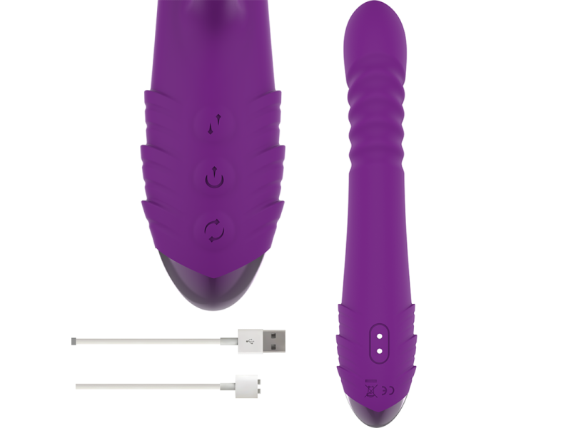 INTENSE - IGGY MULTIFUNCTION RECHARGEABLE VIBRATOR UP & DOWN WITH CLITORAL STIMULATOR PURPLE