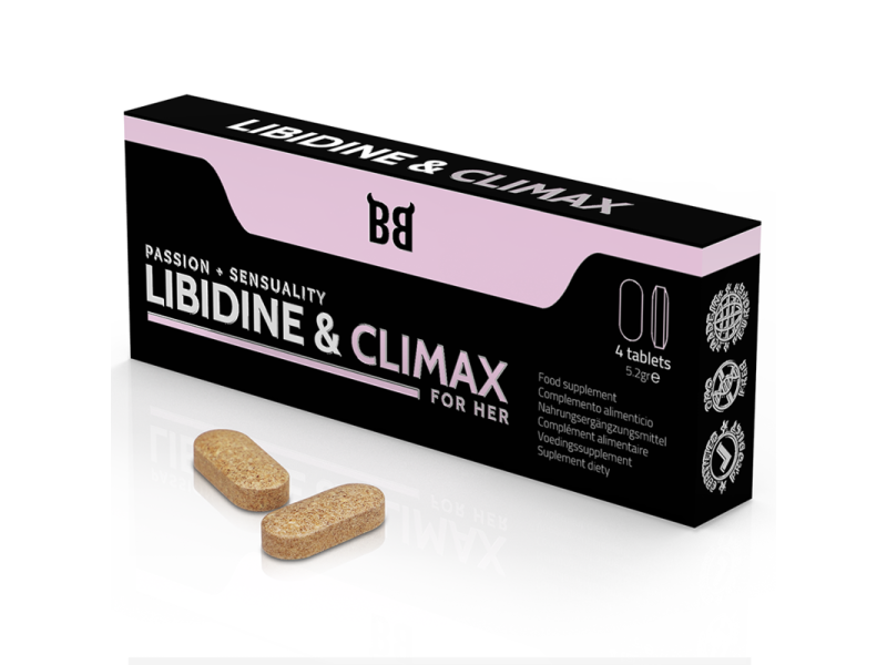 BLACK BULL - LIBIDINE & CLIMAX INCREASE L BIDO FOR WOMEN 4 CAPSULES