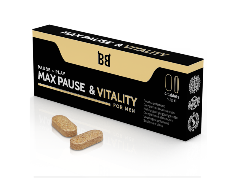 BLACK BULL - MAX PAUSE & VITALITY RETARDANT FOR MEN 4 CAPSULES