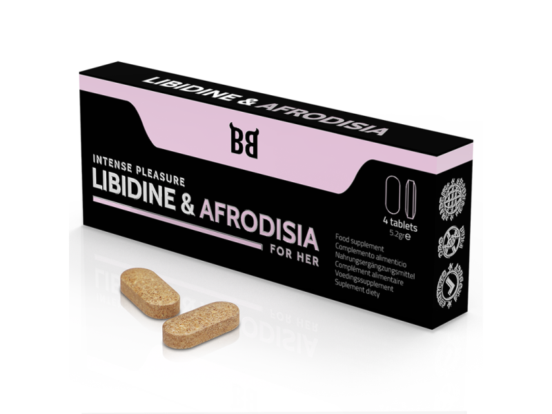 BLACK BULL - LIBIDINE & AFRODISIA INTENSE PLEASURE FOR HER 4 TABLETS