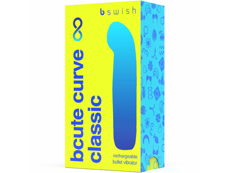 B SWISH - BCUTE CURVE INFINITE CLASSIC RECHARGEABLE SILICONE VIBRATOR YELLOW