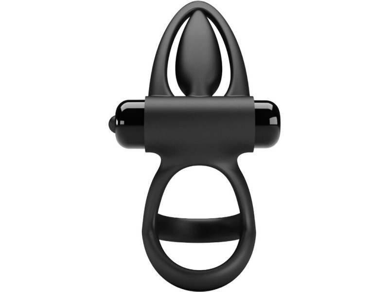 PRETTY LOVE - VIBRATING RING 10 VIBRATIONS BLACK SILICONE