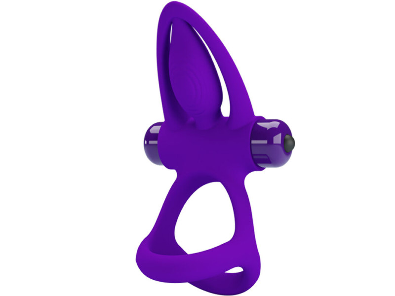 PRETTY LOVE - VIBRATOR RING 10 VIBRATIONS VIOLET SILICONE