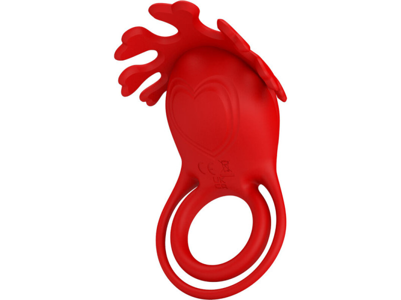 PRETTY LOVE - RUBEN VIBRATOR RING 7 VIBRATIONS SILICONE RED