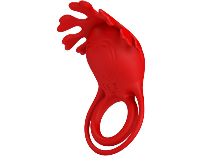 PRETTY LOVE - RUBEN VIBRATOR RING 7 VIBRATIONS SILICONE RED