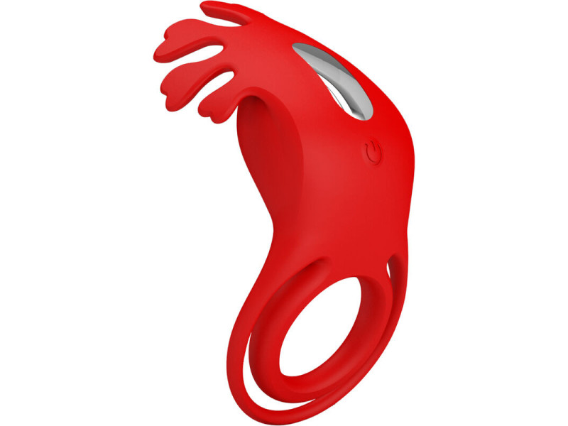 PRETTY LOVE - RUBEN VIBRATOR RING 7 VIBRATIONS SILICONE RED