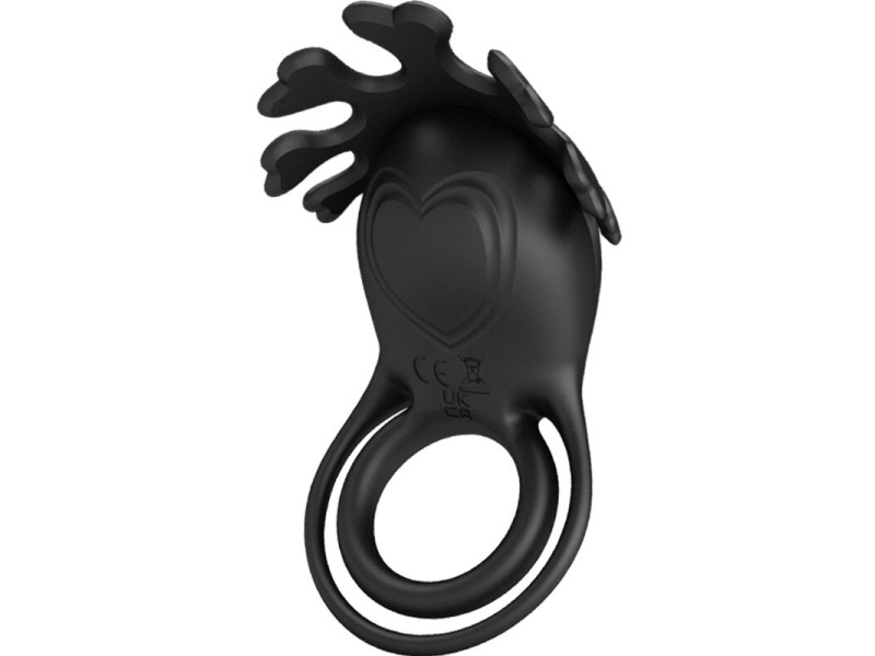 PRETTY LOVE - RUBEN VIBRATOR RING 7 VIBRATIONS BLACK SILICONE