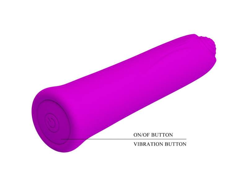 PRETTY LOVE - CURTIS MINI SUPER POWER VIBRATOR 12 VIOLET SILICONE VIBRATIONS