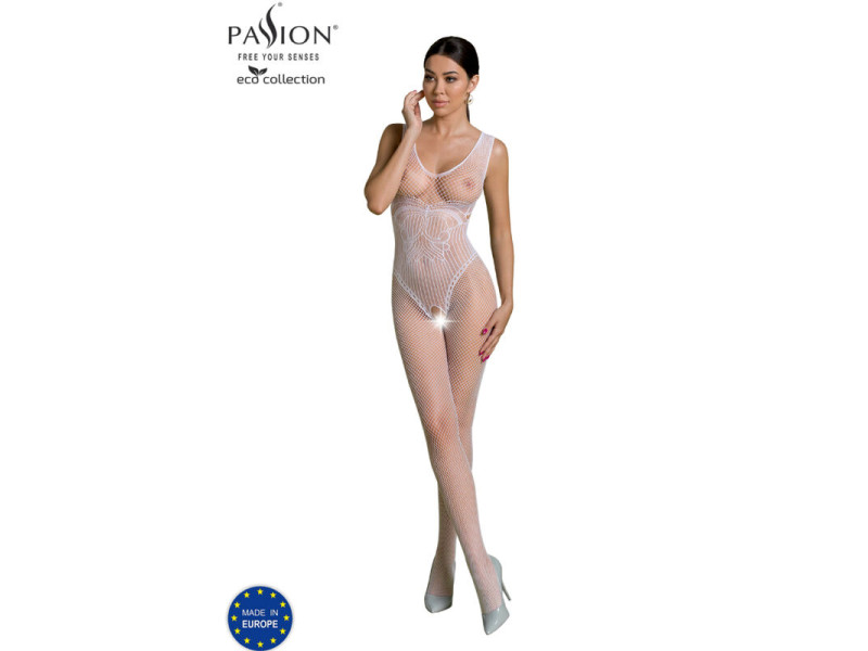 PASSION - ECO COLLECTION BODYSTOCKING ECO BS003 WHITE