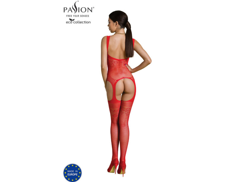 PASSION - ECO COLLECTION BODYSTOCKING ECO BS008 RED