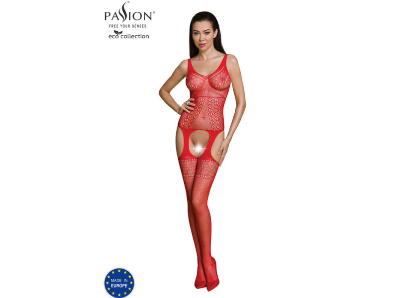 PASSION - ECO COLLECTION BODYSTOCKING ECO BS010 RED