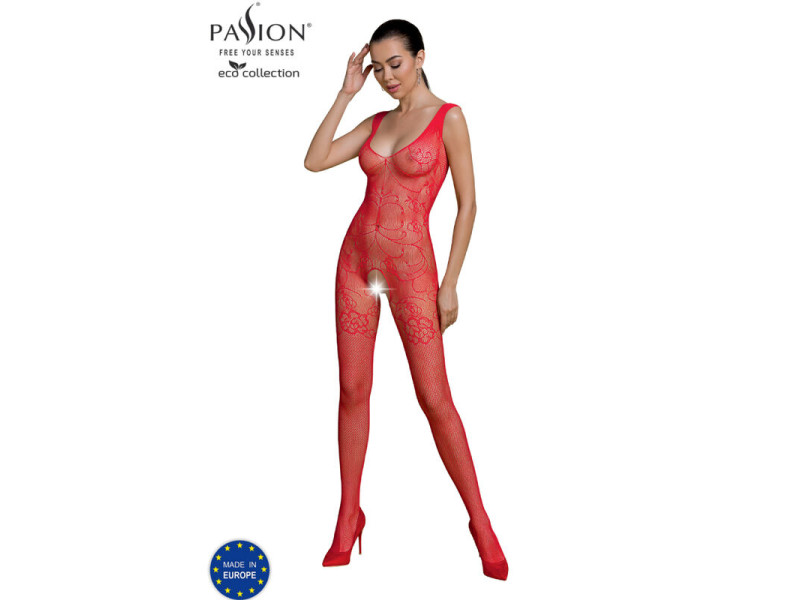 PASSION - ECO COLLECTION BODYSTOCKING ECO BS012 RED