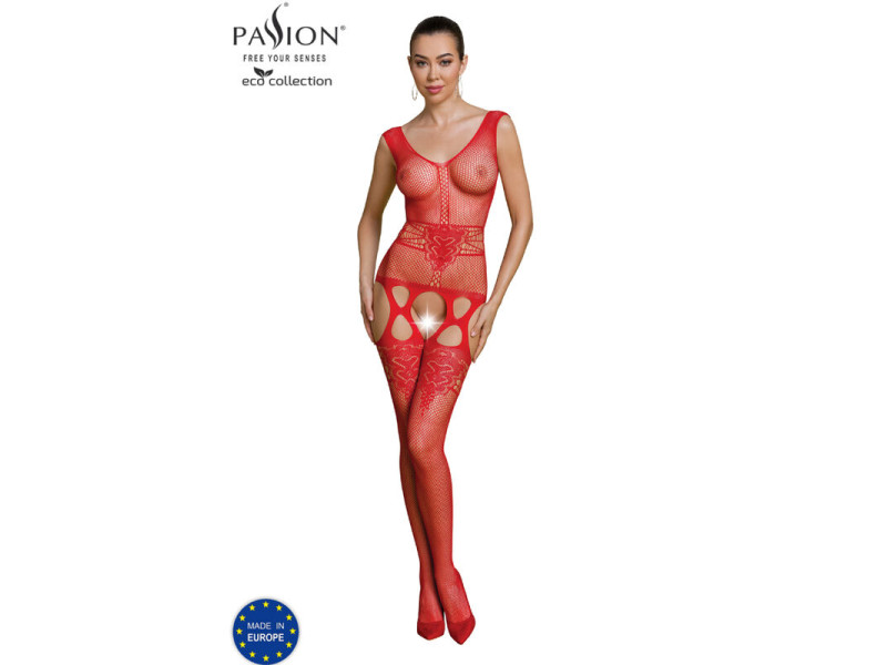 PASSION - ECO COLLECTION BODYSTOCKING ECO BS014 RED