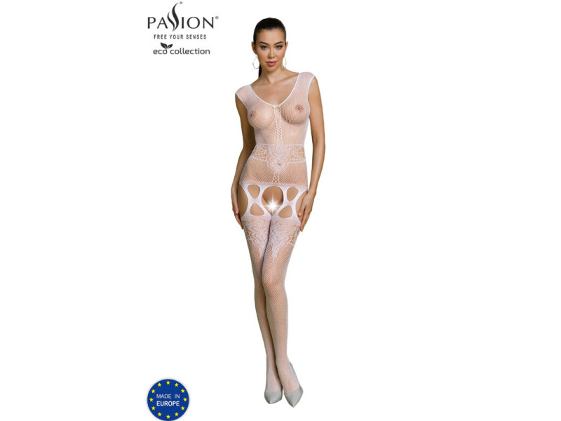 PASSION - ECO COLLECTION BODYSTOCKING ECO BS014 WHITE