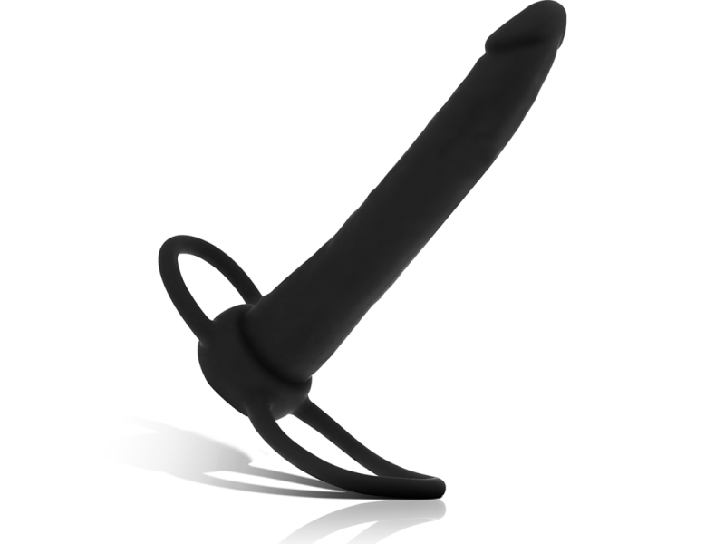 MYTHOLOGY - COBI ONYX ANAL DILDO WITH COCK AND TESTICLE RING 13 SILICONE CM