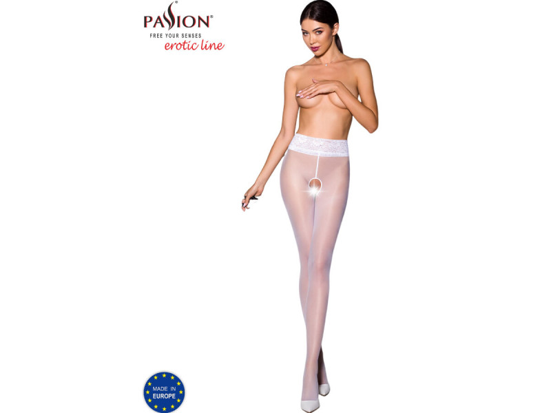 PASSION - TIOPEN 008 WHITE TIGHTS 1/2 30 DEN