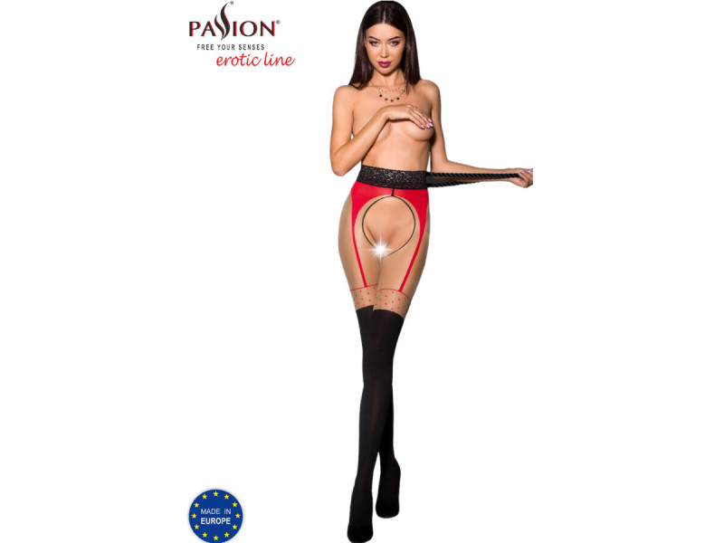 PASSION - TIOPEN 003 RED TIGHTS 1/2 20/40 DEN