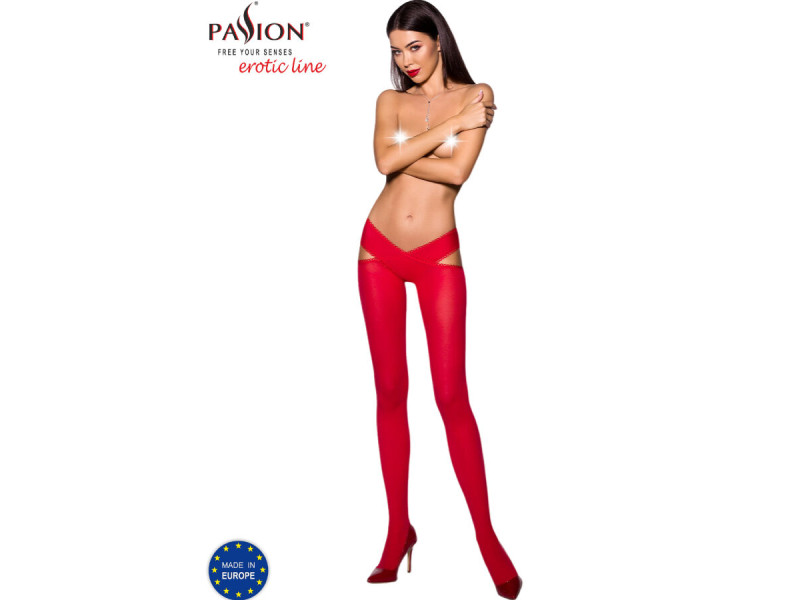 PASSION - TIOPEN 005 RED TIGHTS 1/2 60 DEN