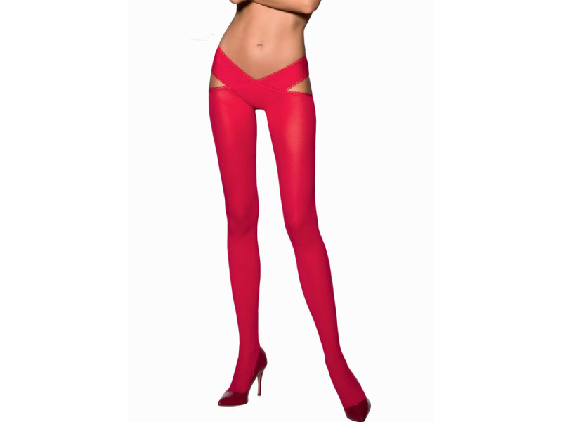 PASSION - TIOPEN 005 RED TIGHTS 1/2 60 DEN