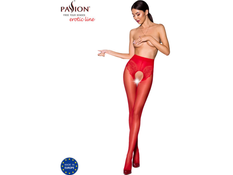 PASSION - TIOPEN 006 RED TIGHTS 1/2 30 DEN