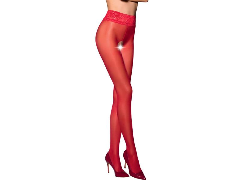 PASSION - TIOPEN 008 RED TIGHTS 1/2 30 DEN