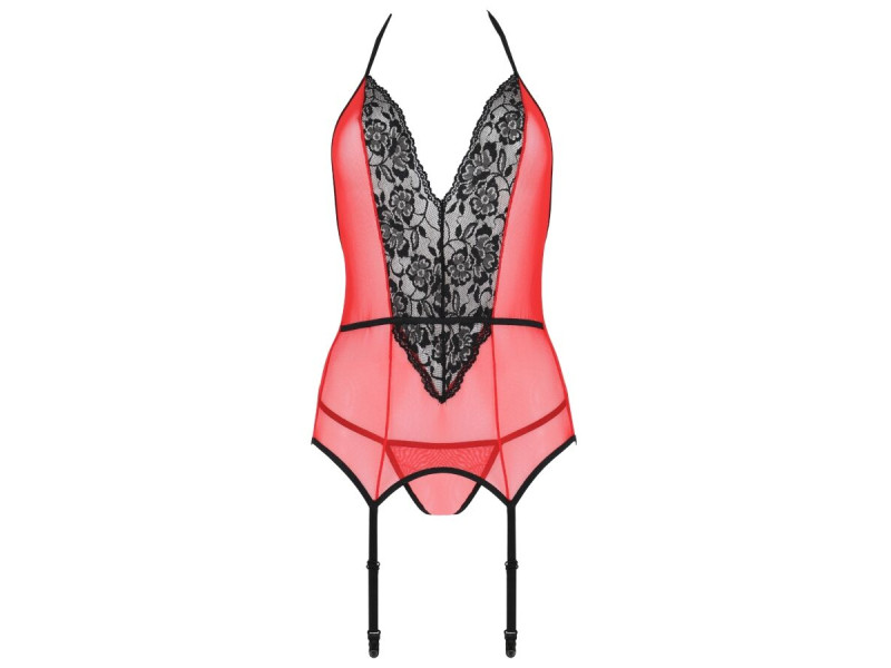 PASSION - PEONIA CORSET EROTIC LINE RED S/M