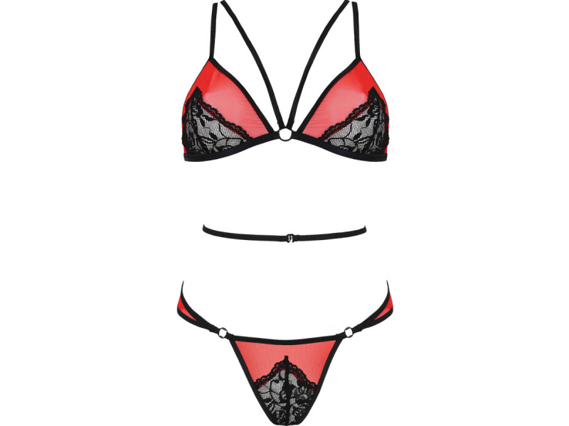 PASSION - PEONIA SET EROTIC LINE RED L/XL