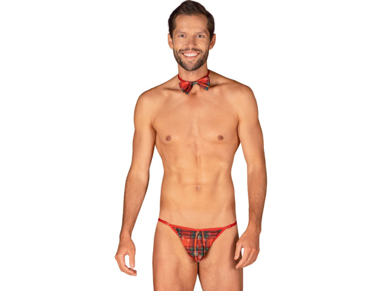 OBSESSIVE - MS MERRILO THONG & BOW TIE ONE SIZE