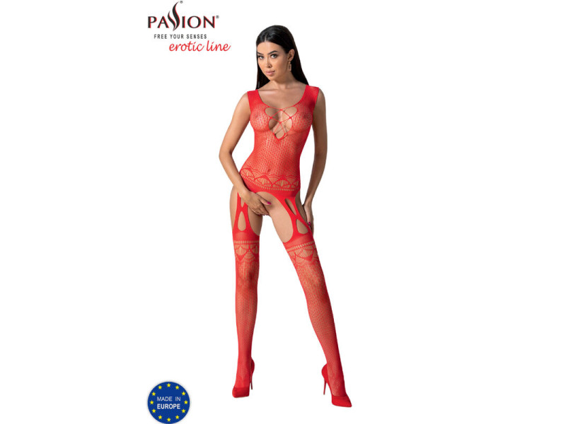 PASSION - BS099 RED BODYSTOCKING ONE SIZE