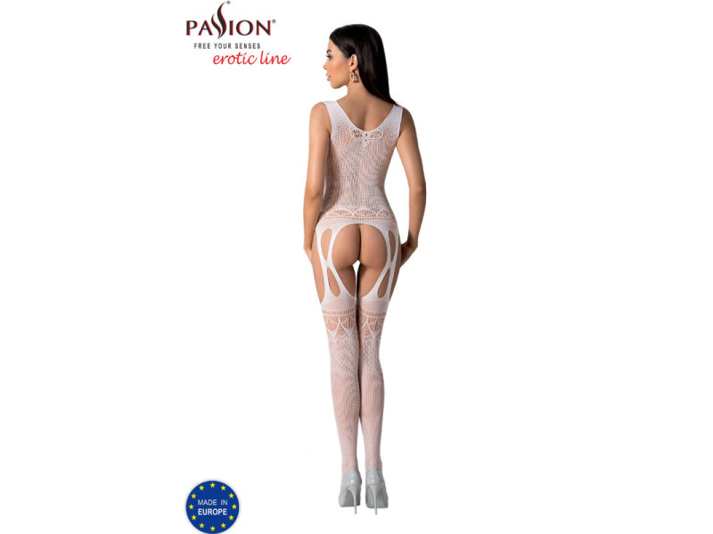 PASSION - BS099 WHITE BODYSTOCKING ONE SIZE