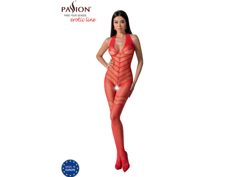 PASSION - BS100 BODYSTOCKING RED ONE SIZE