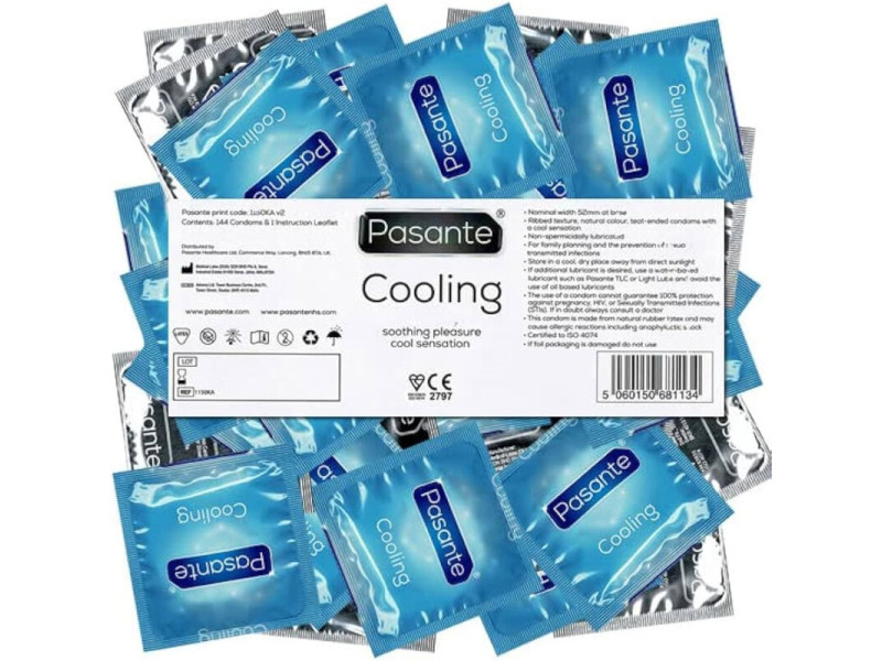 PASANTE - CONDOMS COOLING EFFECT BAG 144 UNITS