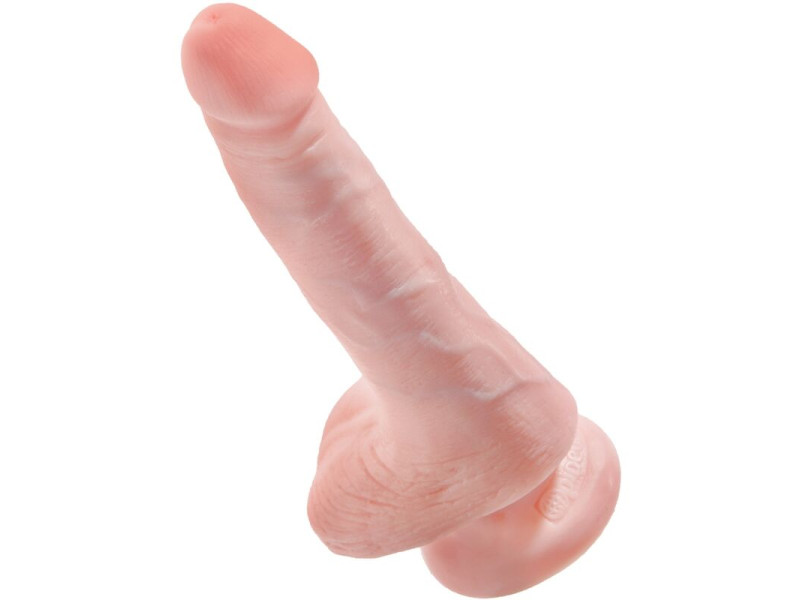 KING COCK - REALISTIC PENIS WITH BALLS 13.5 CM LIGHT