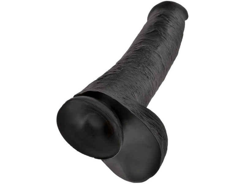 KING COCK - REALISTIC PENIS WITH BALLS 34.2 CM BLACK