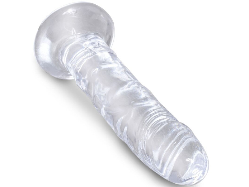 KING COCK - CLEAR REALISTIC PENIS 15.5 CM TRANSPARENT