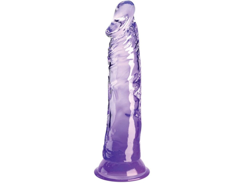 KING COCK - CLEAR REALISTIC PENIS 19.7 CM PURPLE