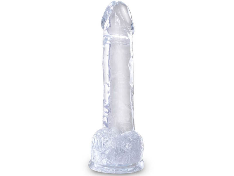 KING COCK - CLEAR REALISTIC PENIS WITH BALLS 15.2 CM TRANSPARENT