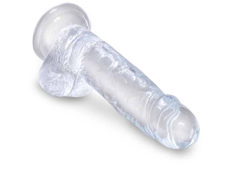 KING COCK - CLEAR REALISTIC PENIS WITH BALLS 15.2 CM TRANSPARENT