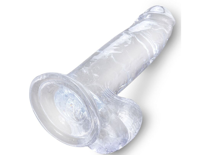 KING COCK - CLEAR REALISTIC PENIS WITH BALLS 15.2 CM TRANSPARENT