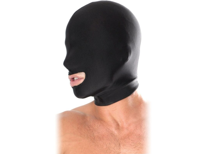 FETISH FANTASY SERIES - OPEN MOUTH HOOD BLACK