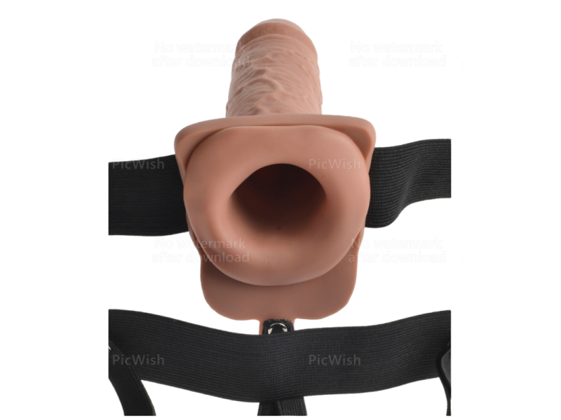 FETISH FANTASY SERIES - ADJUSTABLE HARNESS REALISTIC PENIS WITH BALLS RECHARGEABLE AND VIBRATOR 17.8 CM